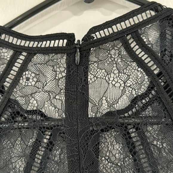 Express Black lace flutter sleeve mini dress whimsigoth dark - Picture 8 of 9